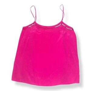 Equipment Hot Pink Silk Tank Top Small